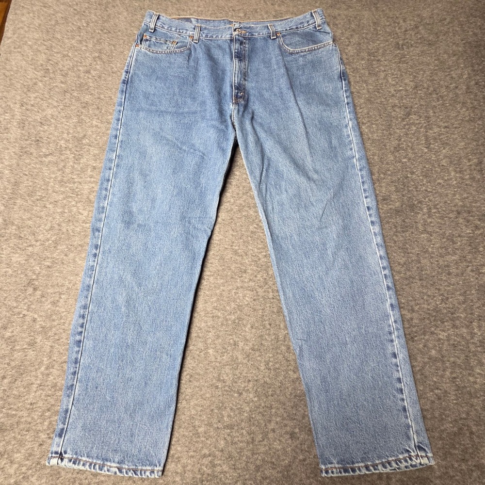 Vintage Y2K Levis 550 Jeans Mens W42 L32 Relaxed Fit Light Wash Straight Leg USA